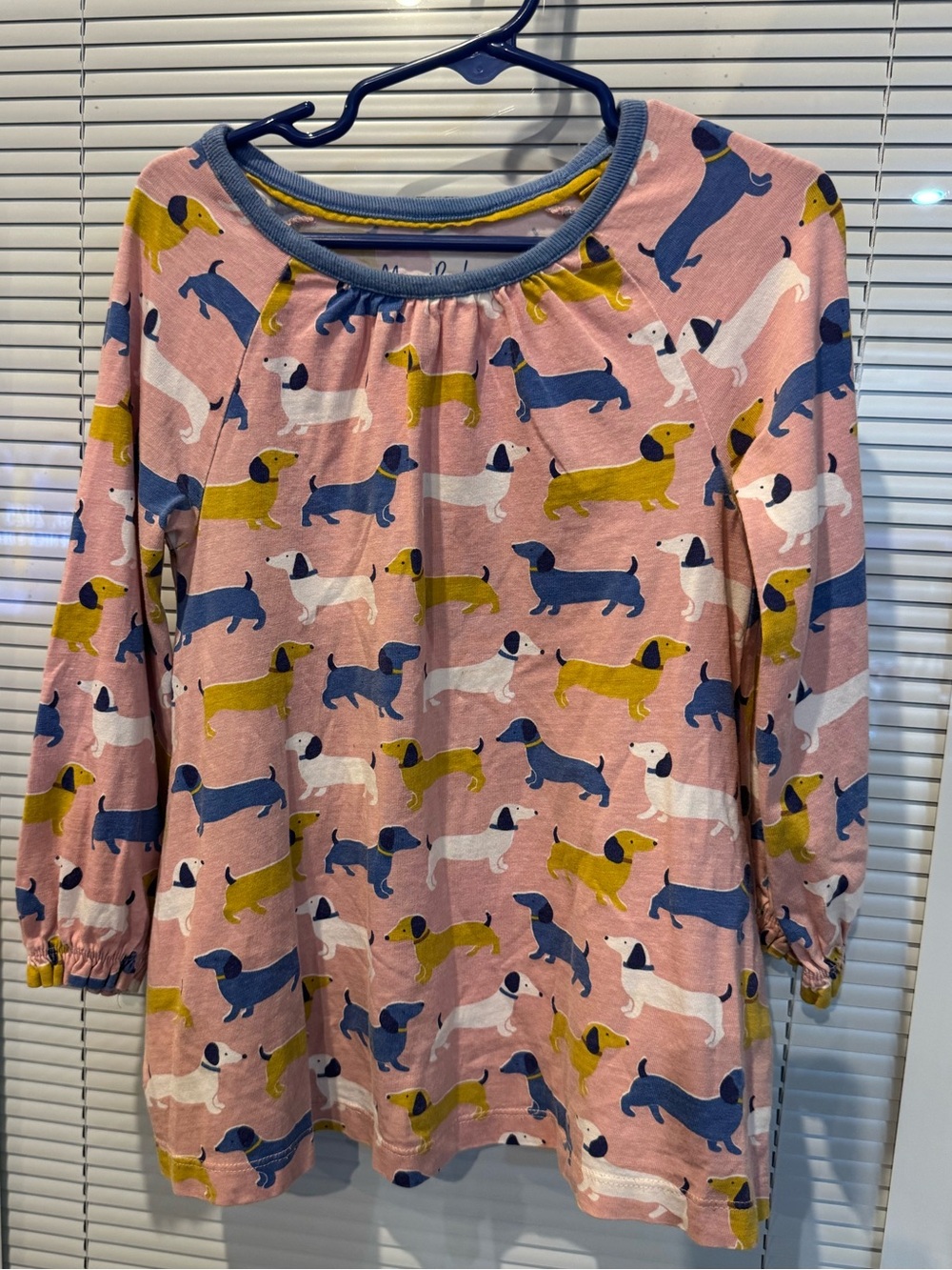 Mini Boden Girls Dachshund Dog Print Tunic Top 4-5Y 110cm